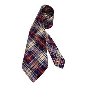 ETRO Milano Blue PLaids & Cheks Luxury Silk Tie Made In Italy W: 3.75" EX CD